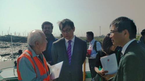 JICA team visit Matarbari with the Japanese ambassador, 17th February 2018