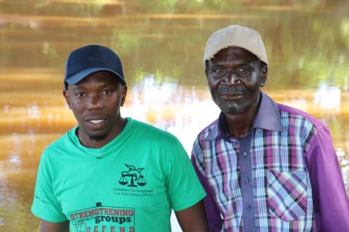 Darlington Chidarara from ZELA with Steady Hlabiso, Headman of Ngorima
