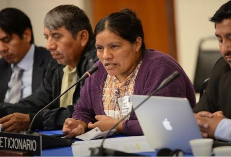 Margarita represents the case of communities affected by the contamination of La Pasión River in Guatemala.