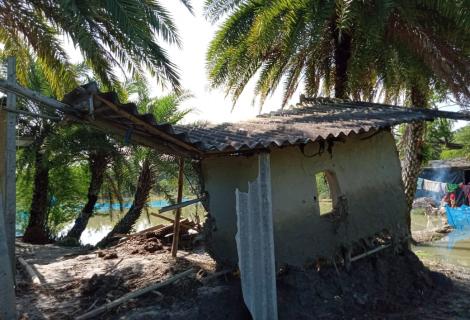 A home in West Bengal, India, destroyed by Cyclone Bulbul
