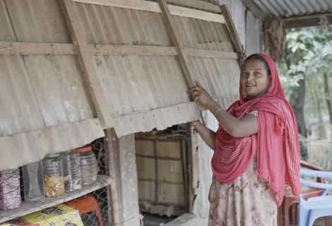 Shazida, a small-business owner and agricultural worker in Bangladesh