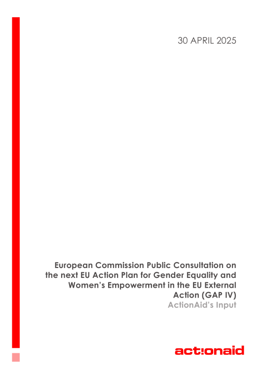 Gender Action Plan IV: key priorities for the EU external action ...