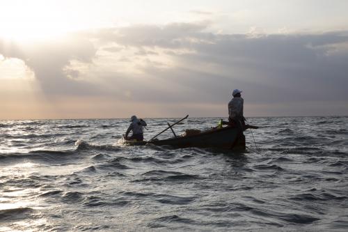 Khay goes out to sea fishing with her husband