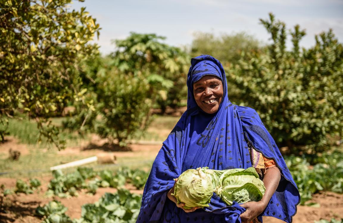 Bashra, a farmer from Somaliland, has benefitted from a well built by ActionAid.
