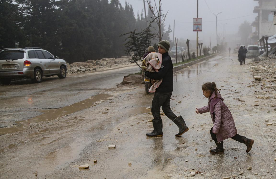 Aftermath of earthquake. Aleppo, Syria