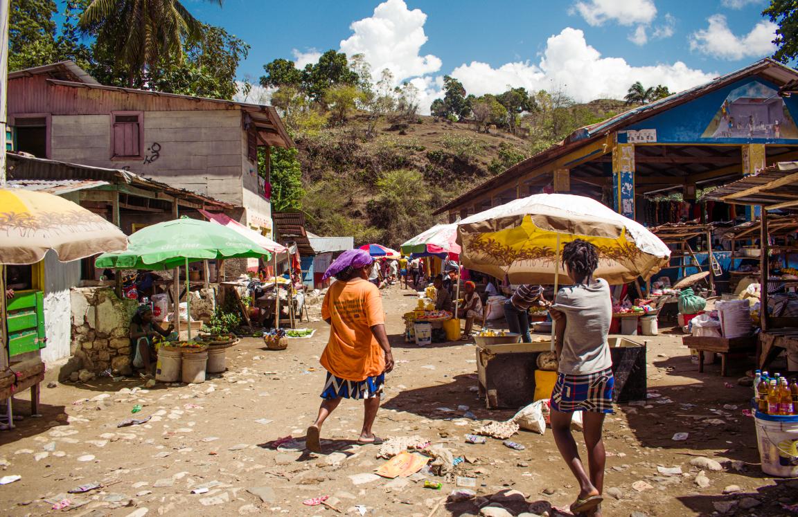 Market place in Haiti