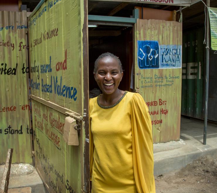 Wangu Kanja of the Wangu Kanja Foundation, an ActionAid partner organisation in Kenya supporting women who have experienced gender-based violence.