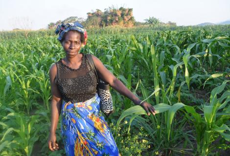 A photo of Walipa Phiri, one of the farmers likely to be affected by climate change