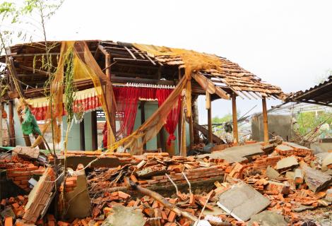 Destruction caused by Typhoon Molave