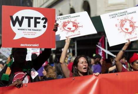 ActionAid staff and activists attend the Global Climate Strike in New York City, September 2019