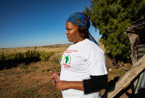 Matlhogonolo Mochware is a community activist for ActionAid partner Women Affected by Mining United in Action (WAMUA).