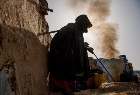 Afghanistan woman silhouette