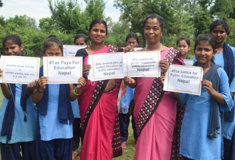 Actionaid, Teachers and girls demanding adequate financing for education