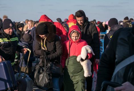 General scenes Isaccea entry point on Romanian border 