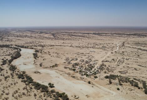 Aerial photograph of Ceel DHeere community , Somaliland 