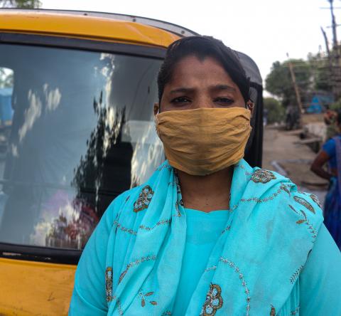 Talat is using her rickshaw to deliver rations to women and families in need during India’s coronavirus lockdown.