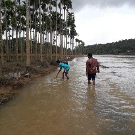 Damage caused by floods in Kerala, India, August 2018.