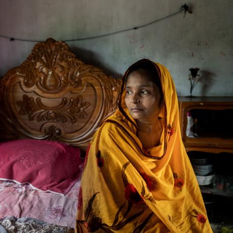 Jackia Begum sustained long-term injuries in the Rana Plaza disaster and her part time job working with handicrafts now brings in very little income. She says: “The memories will stay with me until my death.”