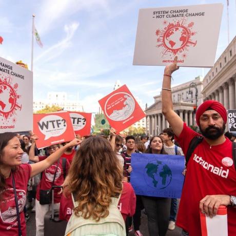 ActionAid's Teresa Anderson and Harjeet Singh among climate protestors