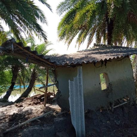 A home in West Bengal, India, destroyed by Cyclone Bulbul