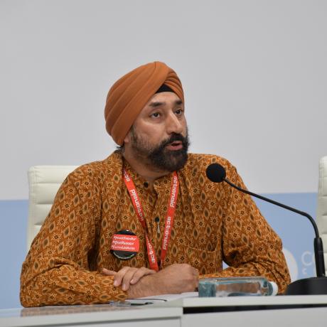 Harjeet Singh speaking at COP 25