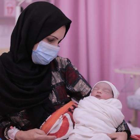 Two-week-old Sedra was born in the aftermath of last month’s devastating 11-day bombardment of Gaza.