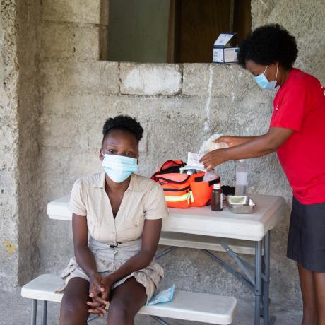 Haiti health worker