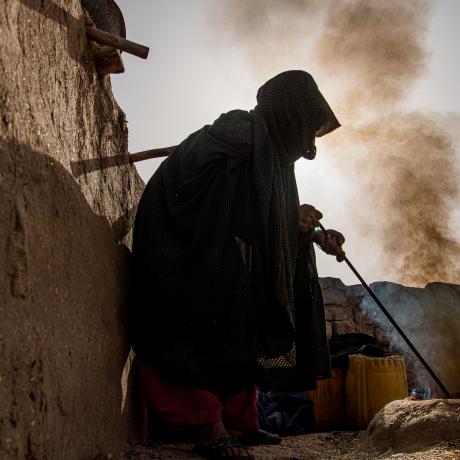 Afghanistan woman silhouette