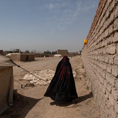 Afghanistan woman walking