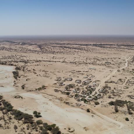 Aerial photograph of Ceel DHeere community , Somaliland 