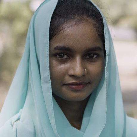 Meem, a student from southern Bangladesh