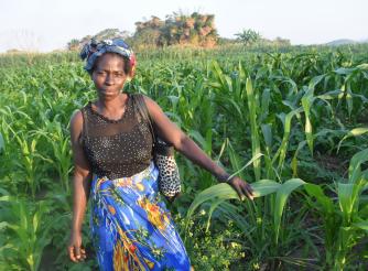 A photo of Walipa Phiri, one of the farmers likely to be affected by climate change