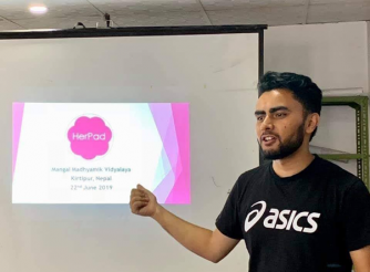 In 2018, Tirtha formed a group named HerPad that provides training on reusable hygiene pads.