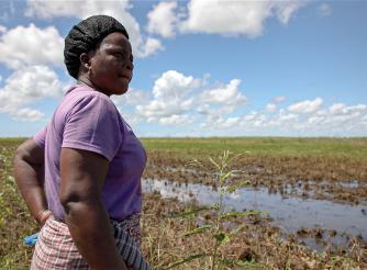 Angelina, 39, knows firsthand how the climate crisis and humanitarian disasters hit women and girls hardest.