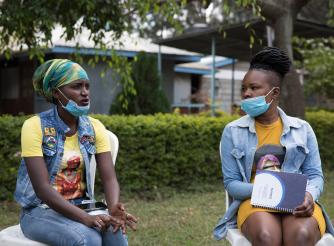 Members of the Young Urban Women's group meet in Nairobi, Kenya