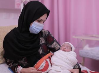 Two-week-old Sedra was born in the aftermath of last month’s devastating 11-day bombardment of Gaza. 