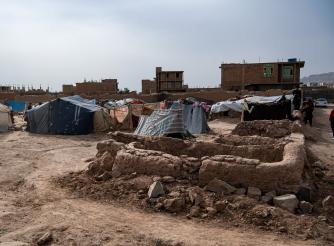 Afghanistan displacement camp