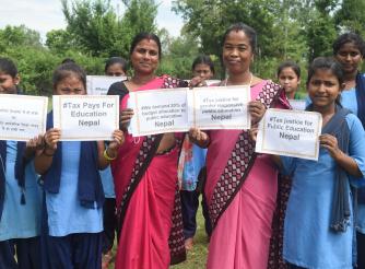 Actionaid, Teachers and girls demanding adequate financing for education