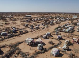 Aerial photograph of Giro-Sumo IDP camp , Somaliland.
