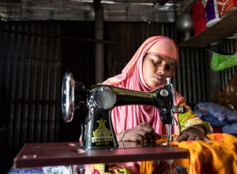 Mousumi Begum, Rana Plaza survivor. 