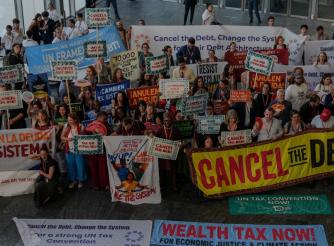 ActionAid joined a powerful action by civil societies calling out the UN’s failure to deliver on debt justice. 
