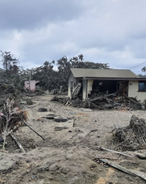 Destruction in Tonga caused by 15th January tsunami