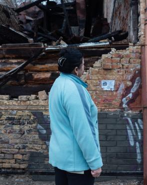 Ukraine anniversary 1 year on: Liza (not her real name), a volunteer at Insight NGO an ActionAid partner