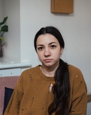 Natalia, a volunteer at Insight NGO an ActionAid partner