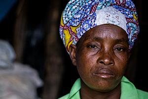Portrait of a woman farmer taken in Mozambique