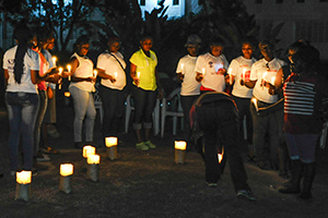 A group of young people protesting for their rights in Liberia, 2016