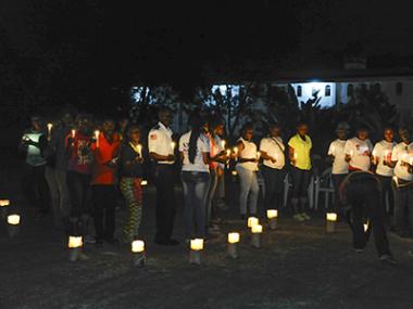 A group of young people protesting for their rights in Liberia, 2016