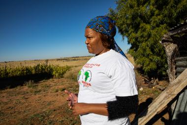 Matlhogonolo Mochware is a community activist for ActionAid partner Women Affected by Mining United in Action (WAMUA).