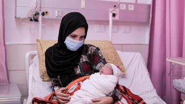 Mervat, 25, says her daughter Sedra’s birth was harder than when she had her other children in more peaceful times, due to the trauma of the attacks.