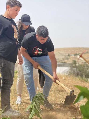 Planting with youths